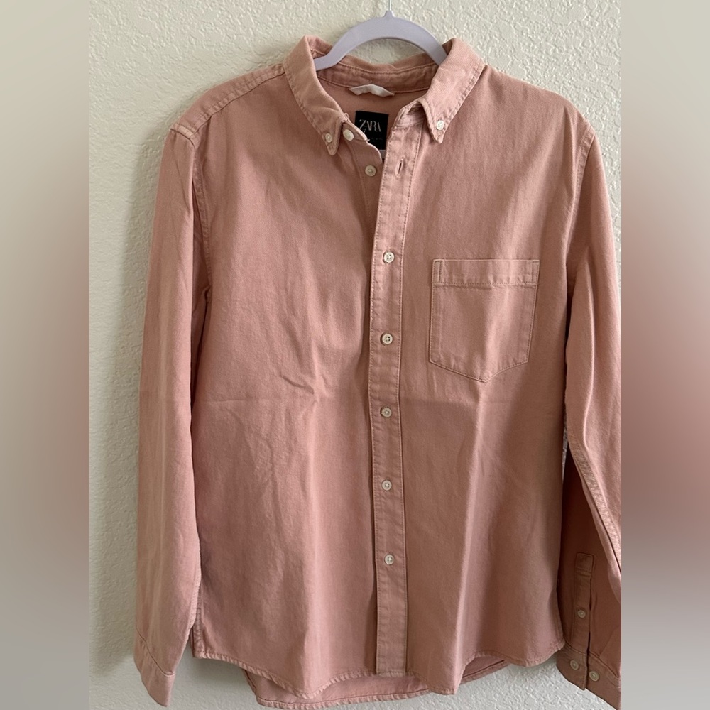 Pastel peach colored shirt from Zara